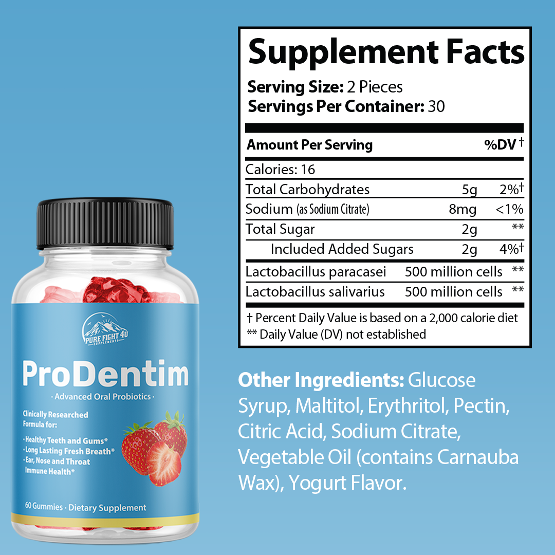 ProDentim Gummies 5 Bottles 300 Gummies