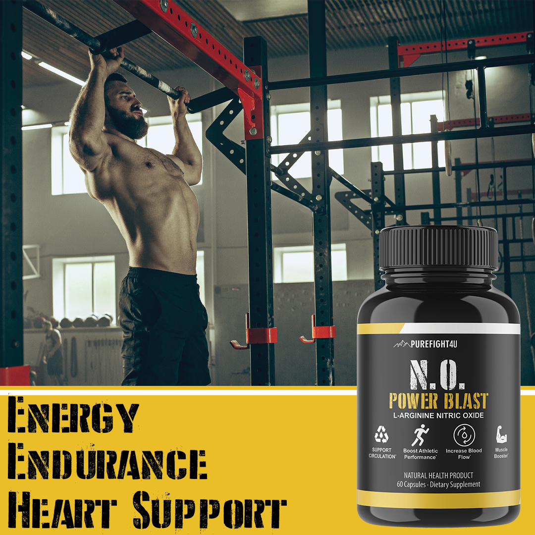 N.O. Power Blast L-Arginine Nitric Oxide - 4 Bottles 240 Capsules