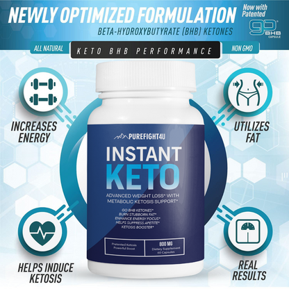 Instant Keto Weight Loss Ketogenic Supplement BHB - 12 Bottles 720 capsules