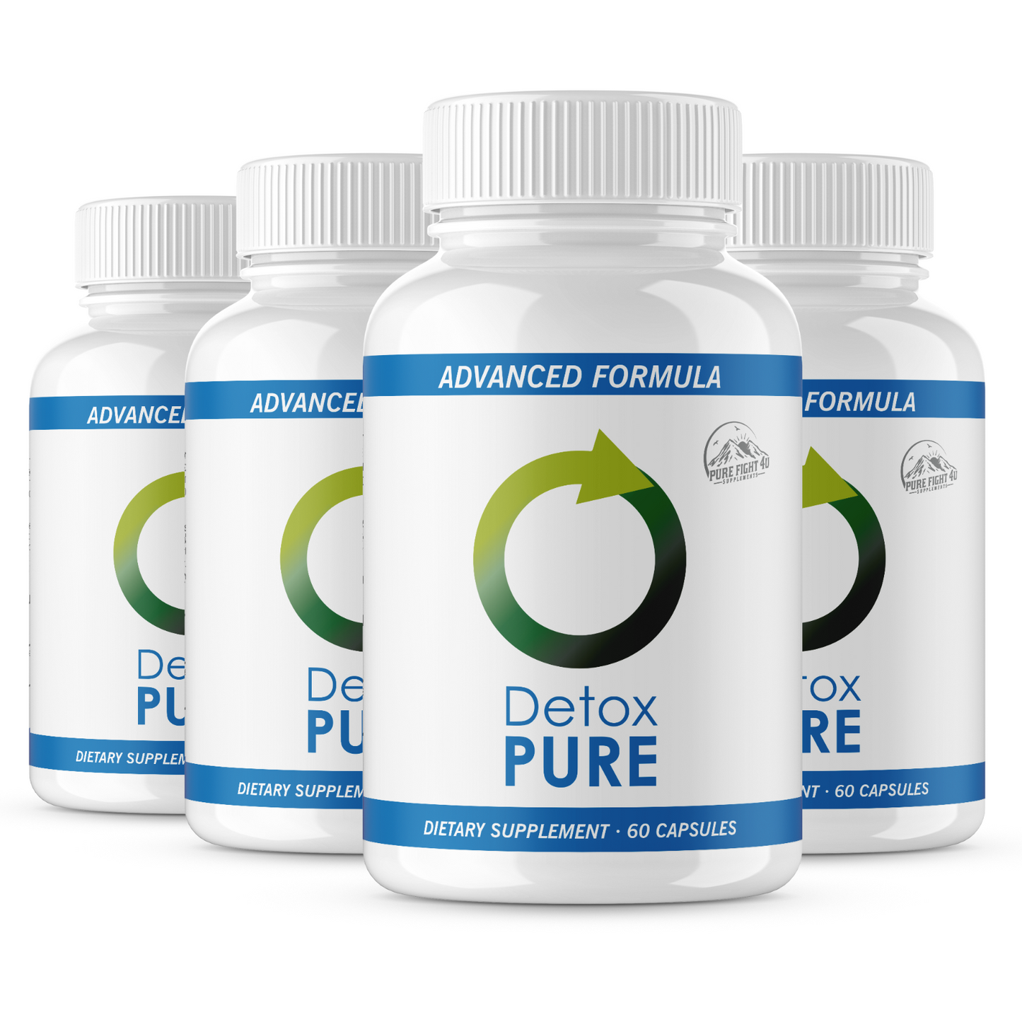 Detox Pure Advanced Formula Dietary Supplement - 4 Bottles 240 Capsules