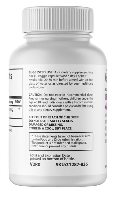 Resveratrol 600mg Dietary Supplement - 5 Bottles 300 Capsules