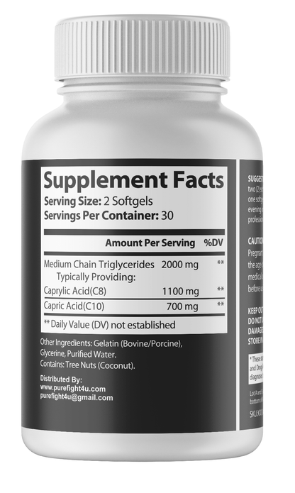 MCT Oil 200 MG 10 Bottles - 600 SoftGels