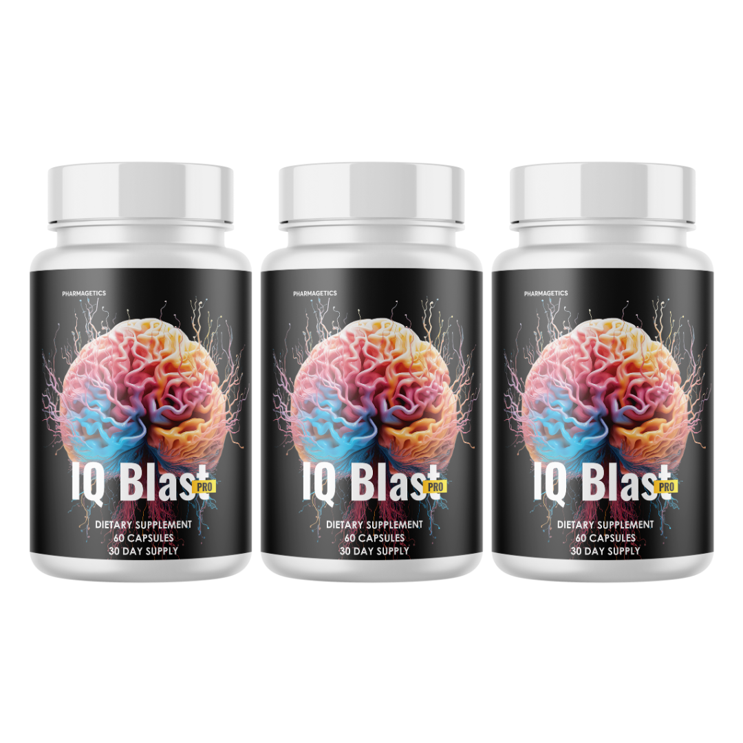 IQ Blast Pro Brain Supplement 3 Bottles 180 Capsules