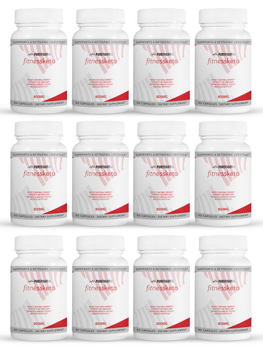 Fitness Keto Dietary Supplement 12 Bottles 720 Capsules