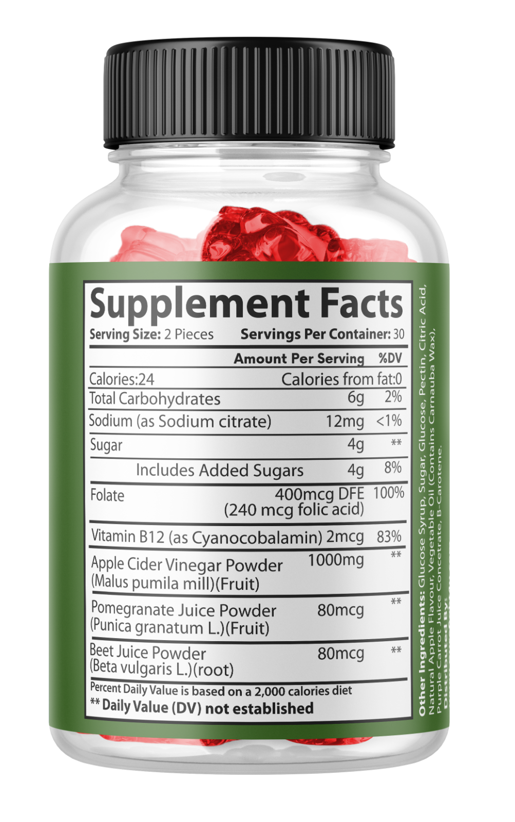 Apple Keto Dietary Supplement 2 Bottles 120 Gummies