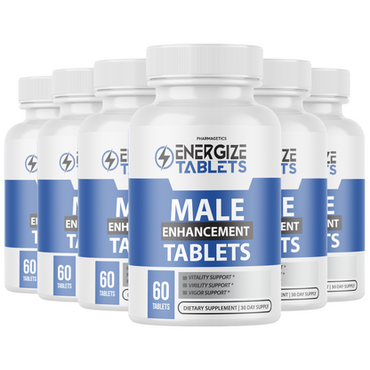 Energize Male Tablets, Tablets to Support Vitality and Virility - 6 Bottles