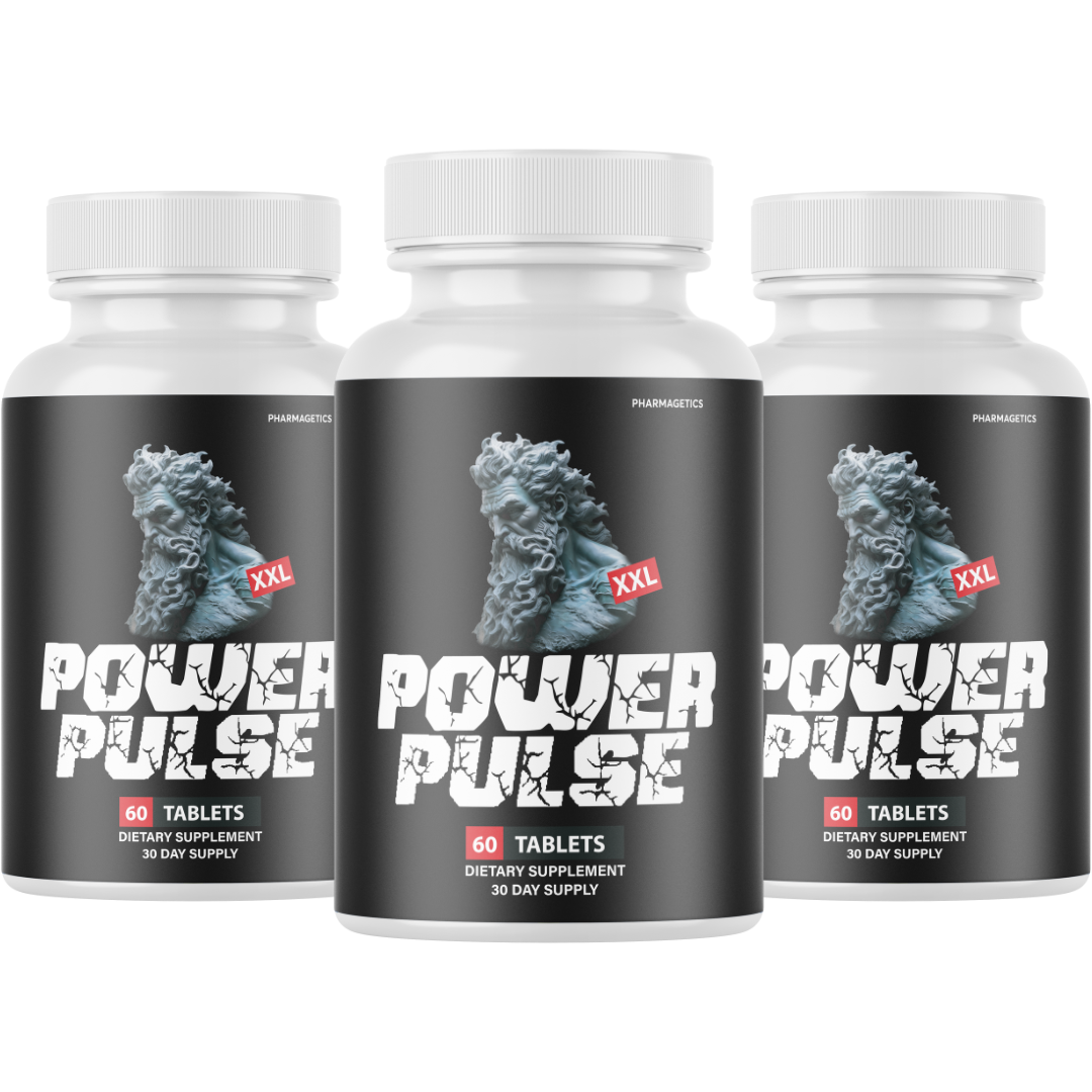 Power Pulse XXL Pills for Men Health Pills for Boosting Vitality - 3 Bottles