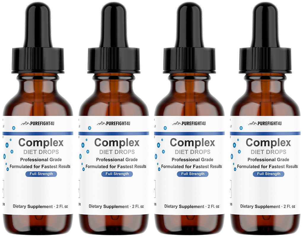 Complex Diet Drops – Natural Weight Management Drops Unisex 2 oz - 4 Bottles