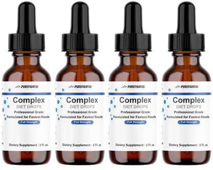 Complex Diet Drops – Natural Weight Management Drops Unisex 2 oz - 4 Bottles