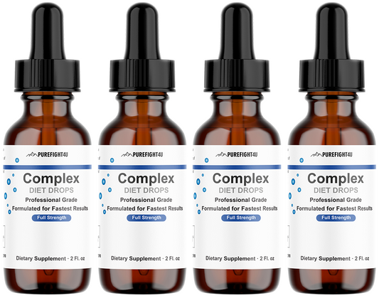 Complex Diet Drops – Natural Weight Management Drops Unisex 2 oz - 4 Bottles