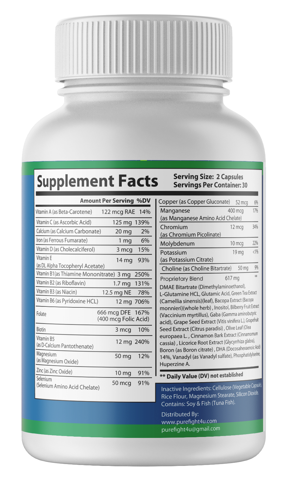 Neuronol Advanced Cognitive Formula 5 Bottles 300 Capsules