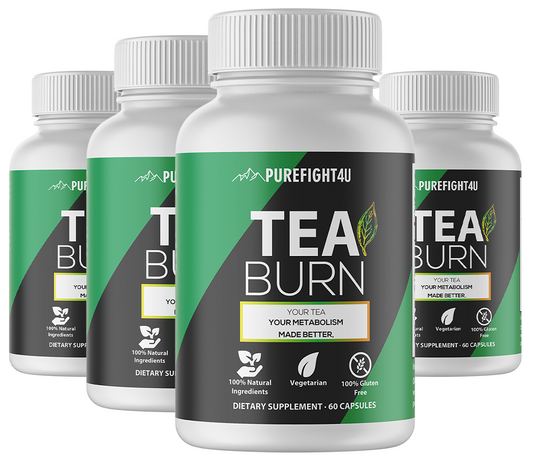 Tea Burn Dietary Supplement 4 Bottles 240 Capsules