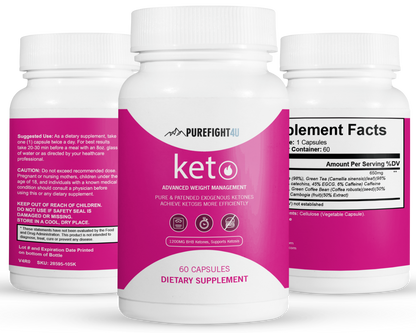 Keto Advanced Weight Management Formula - 5 Bottles 300 Capsules