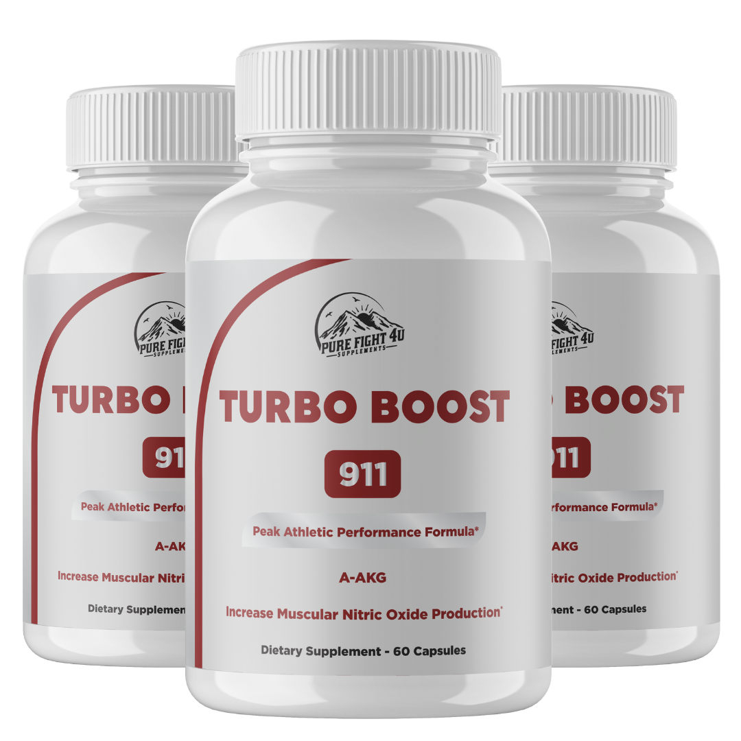 Turbo Boost 911 Peak Athletic Performance Formula 3 Bottles 180 Capsules