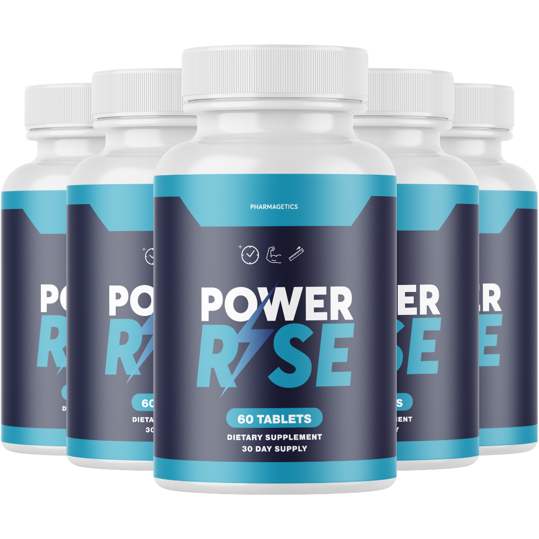 Power Rise Pills, Power Rise for Men, Advanced Male Support - 5 Bottles