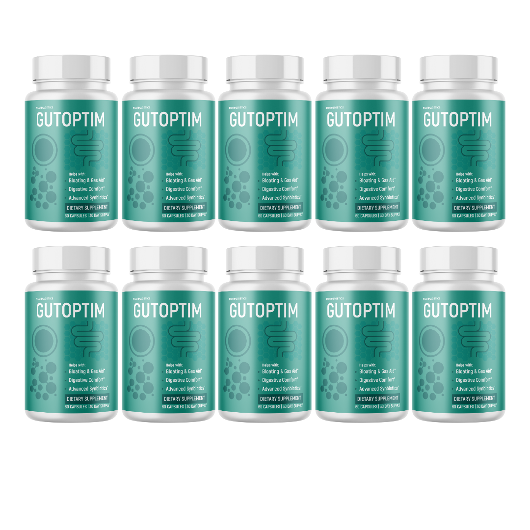 Gutoptim Advanced Gut Health Support Digestion & Bloating 10Bottles 600 Capsules