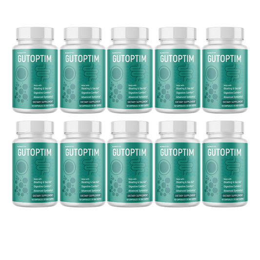 Gutoptim Advanced Gut Health Support Digestion & Bloating 10Bottles 600 Capsules