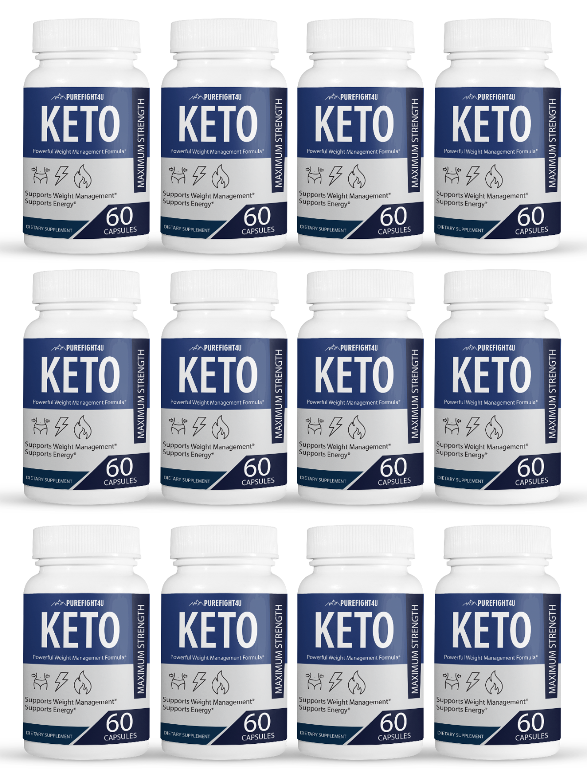 Keto Maximum Strength 12 Bottles 720 Capsules