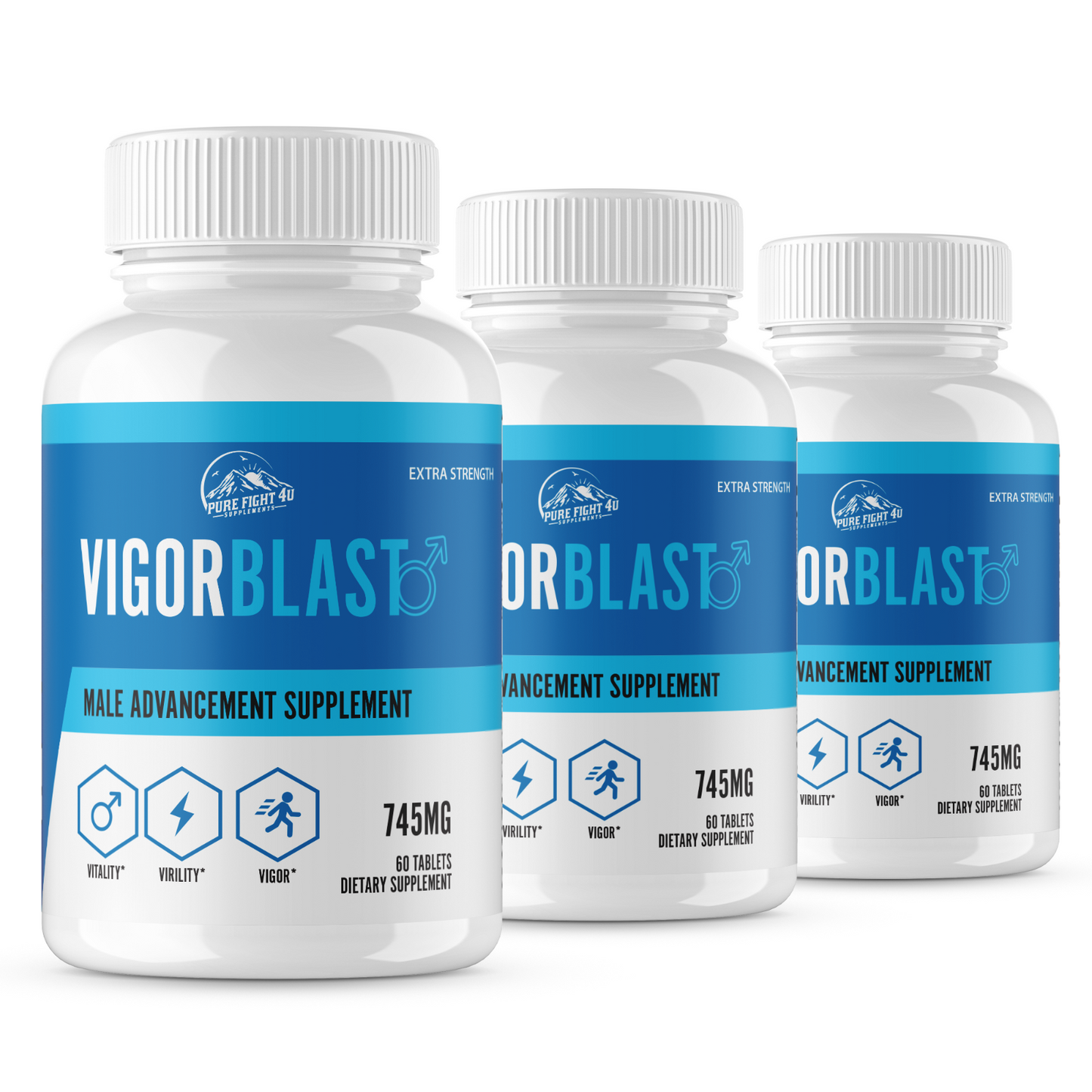 Vigor Blast Male Advancement Supplement 3 Bottles 180 Tablets