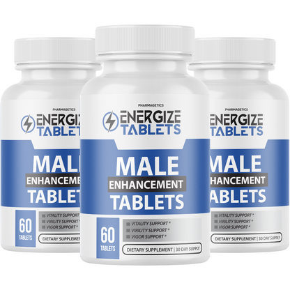 Energize Male Tablets, Tablets to Support Vitality and Virility - 3 Bottles