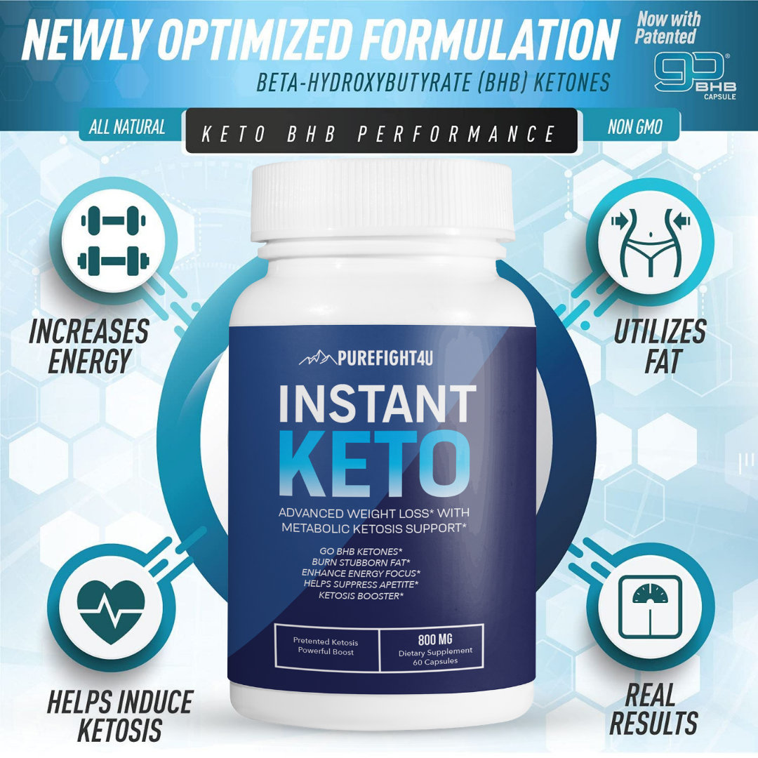 Instant Keto Weight Loss Ketogenic Supplement BHB - 2 Bottles 120 capsules