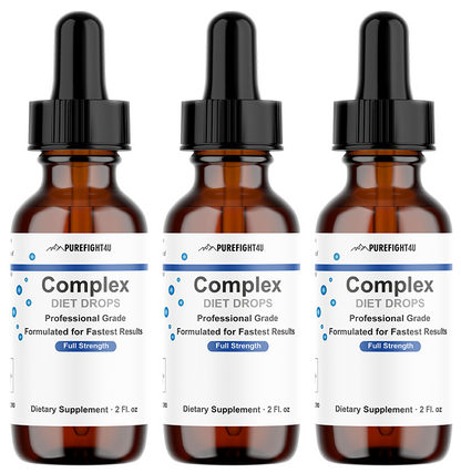 Complex Diet Drops – Natural Weight Management Drops Unisex 2 oz - 3 Bottles