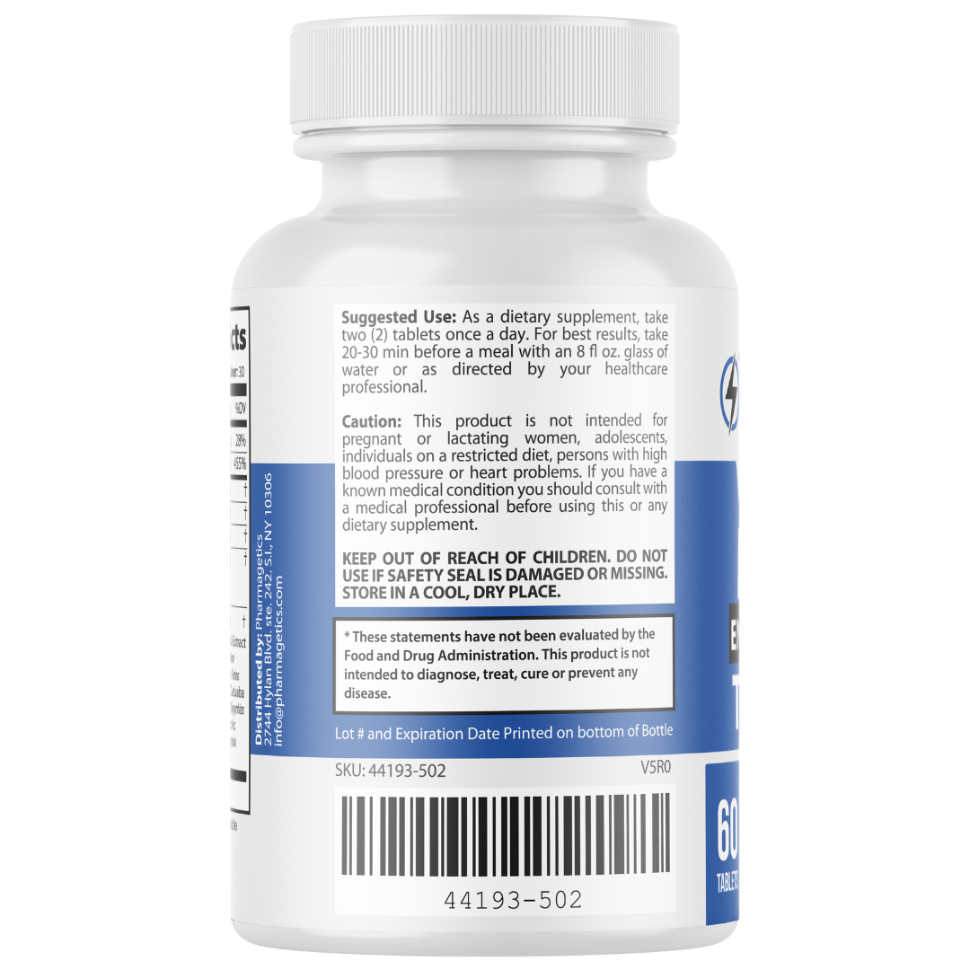 Energize Male Tablets, Tablets to Support Vitality and Virility - 6 Bottles