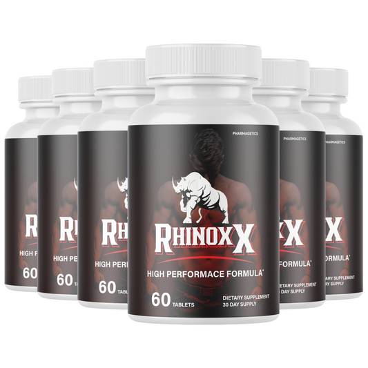 Rhinox X Enhancement Pills for Men, Supports Performance & Energy -6 Bottles