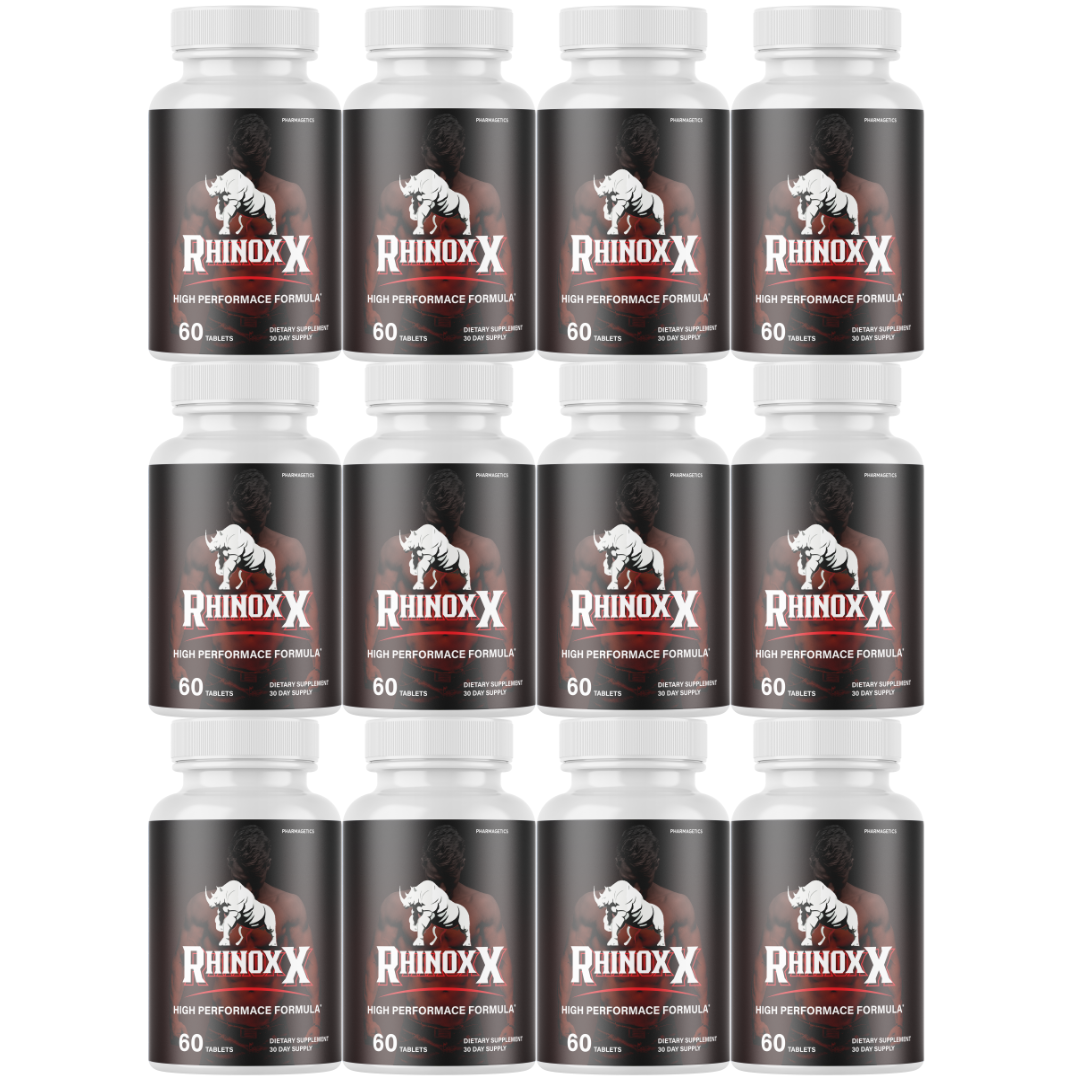 Rhinox X Enhancement Pills for Men, Supports Performance & Energy - 12 Bottles