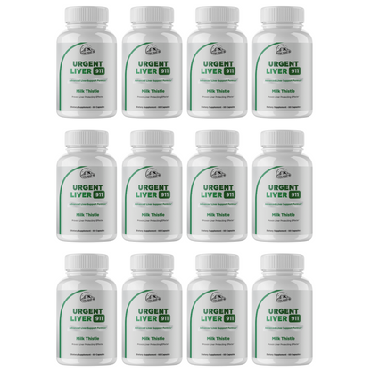 Urgent Liver 911 Advanced Liver Support Formula 12 Bottles 720 Capsules