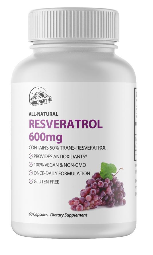 Resveratrol 600mg Dietary Supplement 60 Capsules