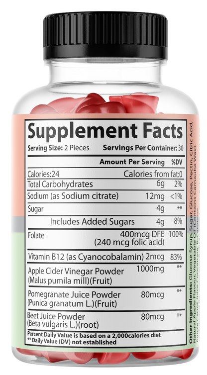 Slimming Gummies Dietary Supplement - 4 Bottles 240 Gummies