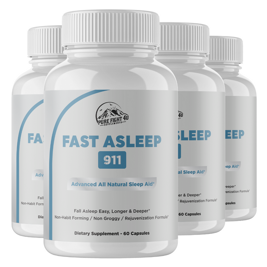 Fast Asleep 911 -  Advanced All Natural Sleep Aid - 4 Bottles 240 Capsules