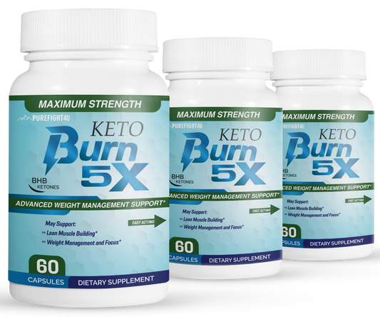 Keto Burn 5x Pills Advanced Weight  Management Support - 3 Bottles 180 Capsules