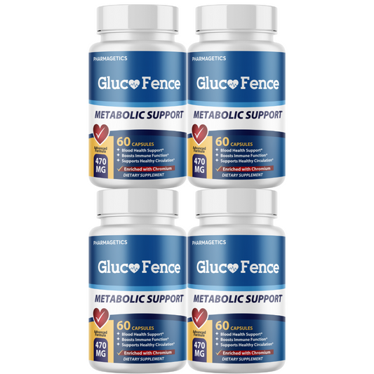 GlucoFence Metabolic Support and Blood Health Support 4 Bottles 240 Capsules