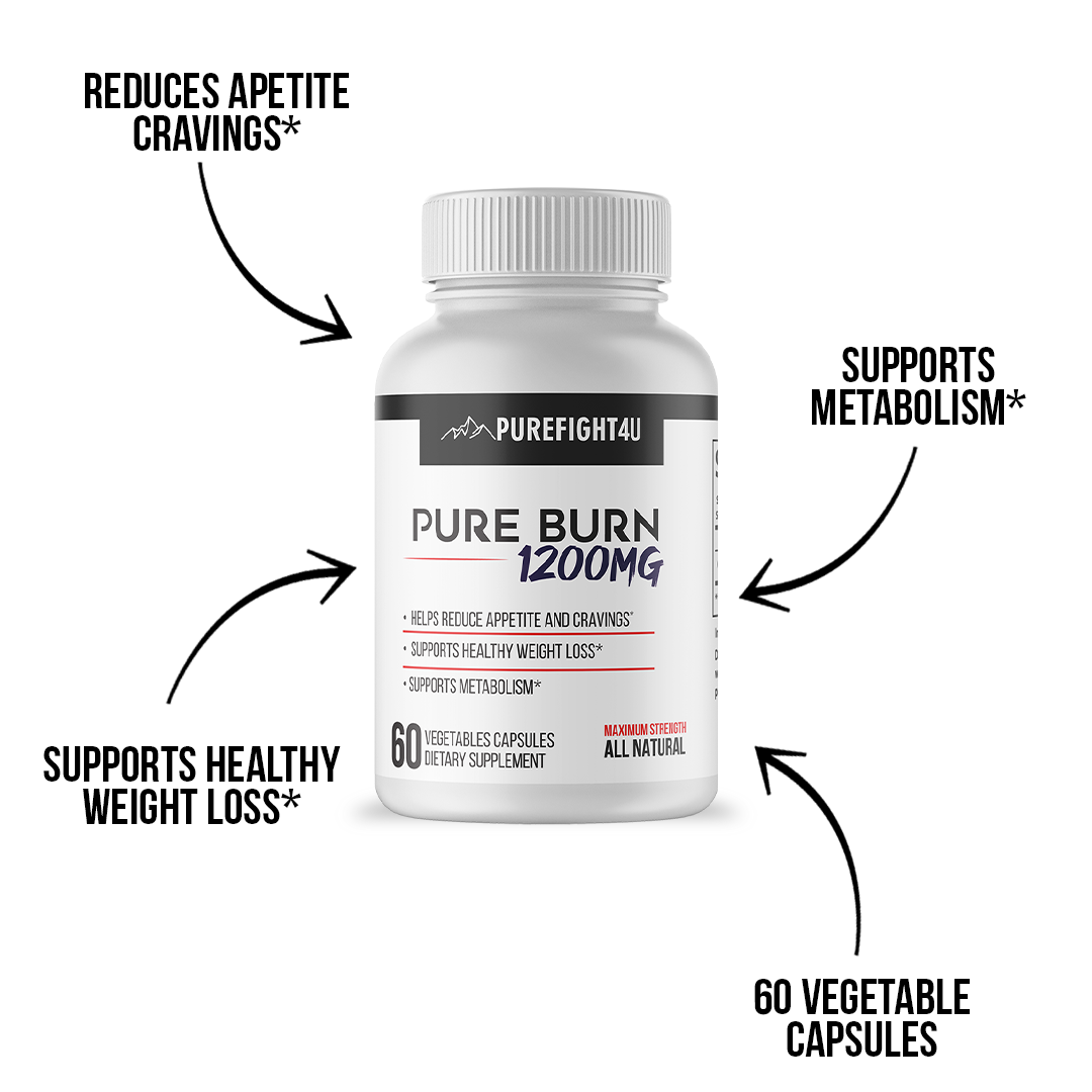 Pure Burn 1200mg Dietary Supplement - 3 Bottles 180 Capsules