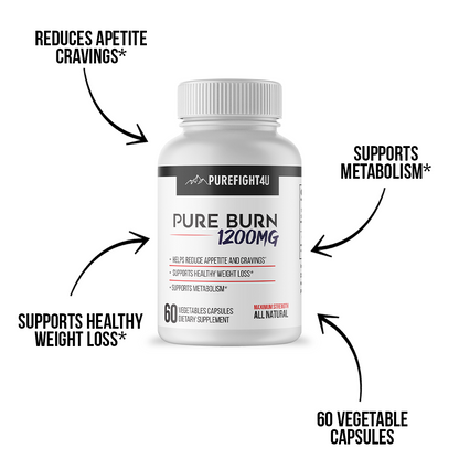 Pure Burn 1200mg Dietary Supplement - 3 Bottles 180 Capsules