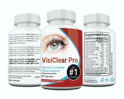 8 Bottles VisiClear Pro Advanced Eye Health Formula  Capsules x 480