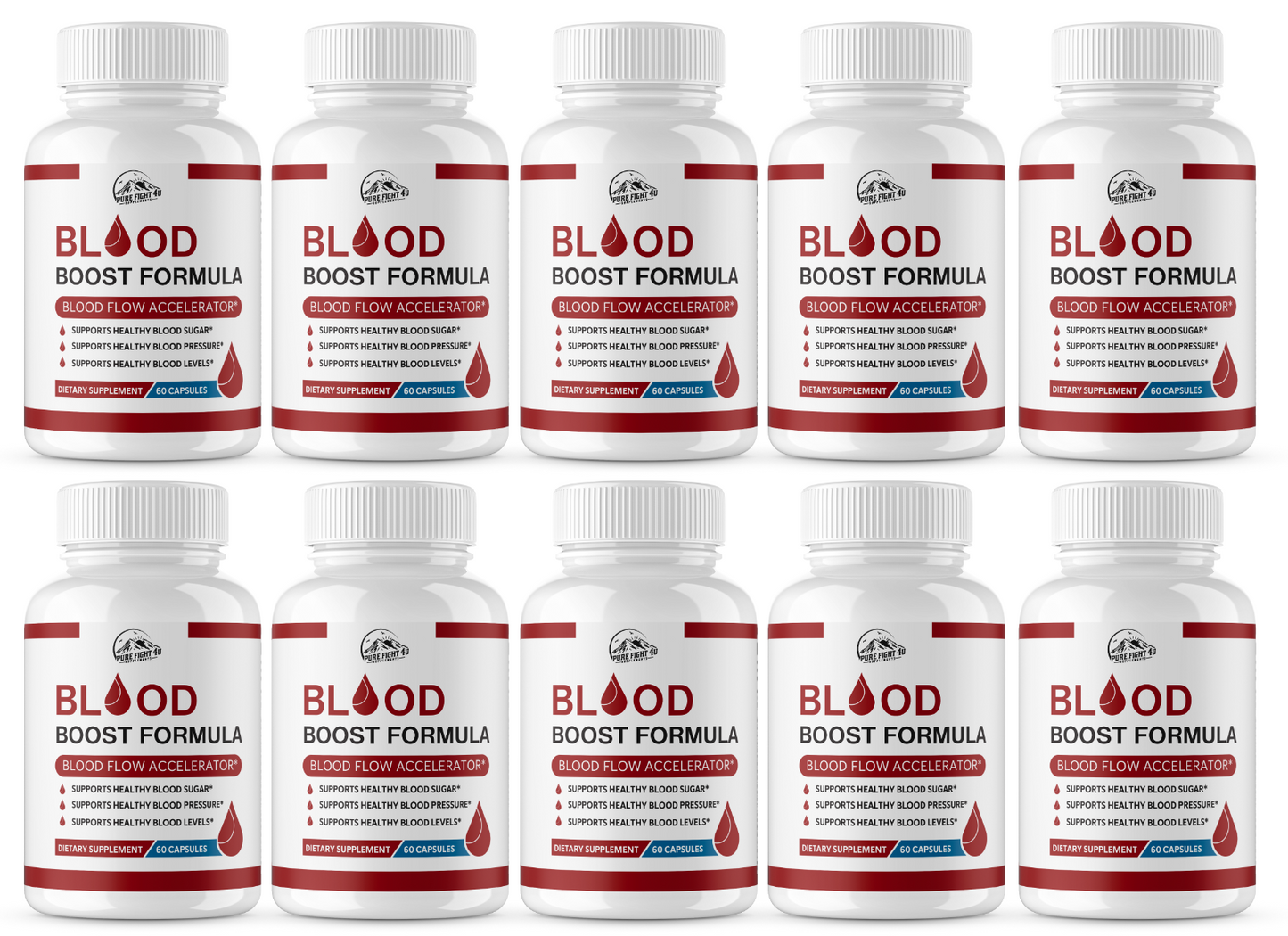 Blood Boost Formula Blood Flow Accelerator 10 Bottles 600 Capsules