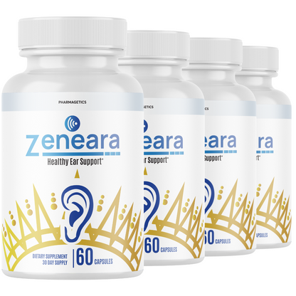 Zeneara, Healthy Ear Support for Ear Ringing & Tinnitus - 4 Bottles