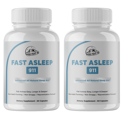 Fast Asleep 911 -  Advanced All Natural Sleep Aid - 2 Bottles 120 Capsules