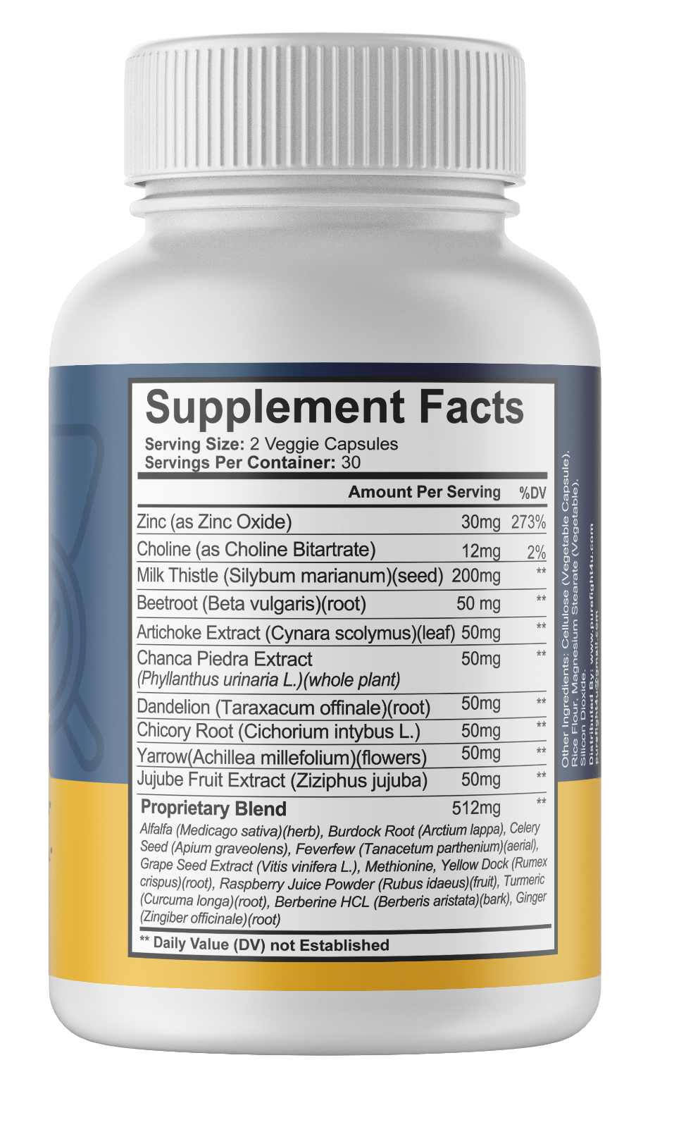 Liver Health RX Formula Supplement Pure Health 60 Capsules