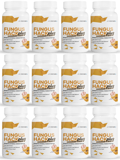 Fungus Hack Plus Probiotic Internal Fungus Fighter 12 Bottles - 720 capsules