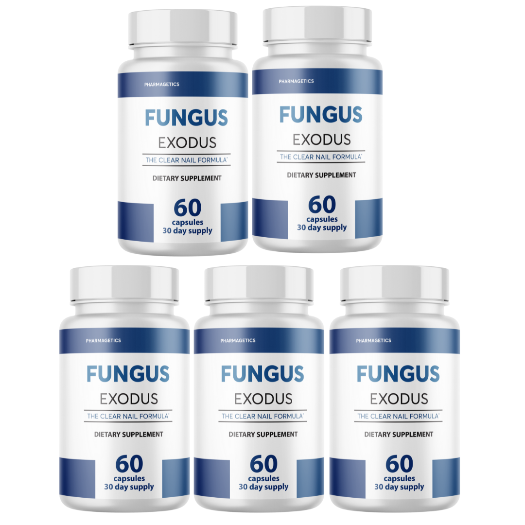 Fungus Exodus Clear Nail Formula 5 Bottles 300 Capsules