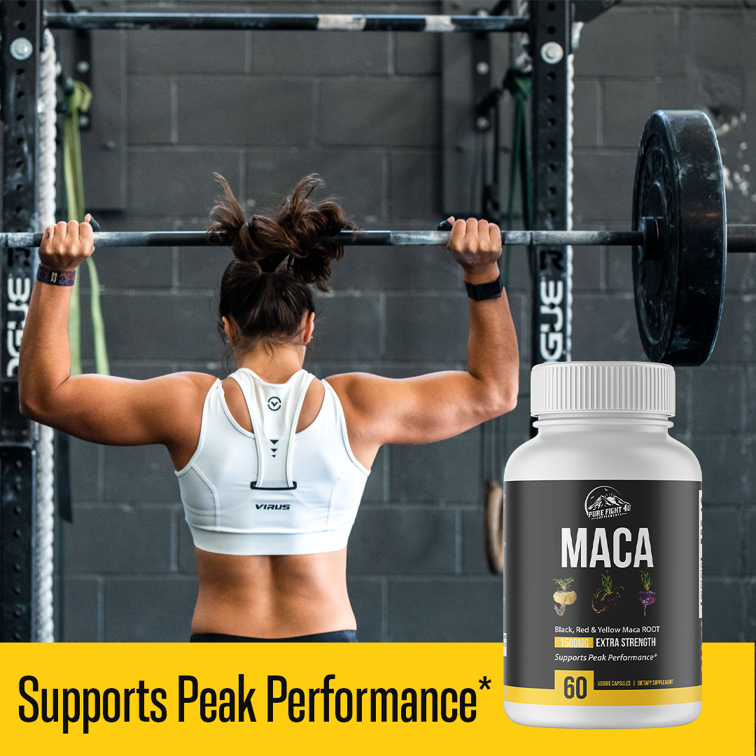 Maca Black, Red,  & Yellow Maca Root 1500mg - 5 Bottles 300 Capsules