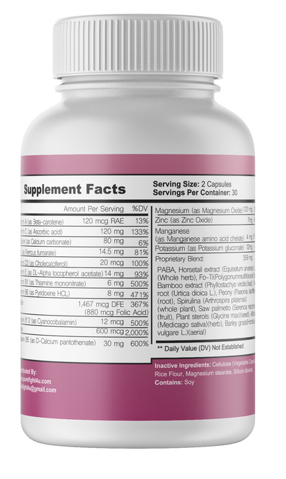 Divine Locks Complex Advanced Unique Hair Growth Vitamins-5 Bottles 300 Capsules