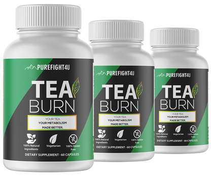 Tea Burn Dietary Supplement 3 Bottles 180 Capsules