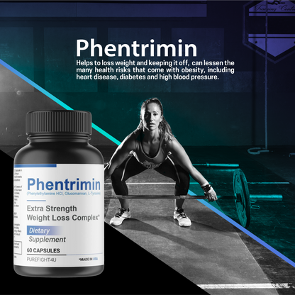 Official Phentrimin Extra Strength - 4 Bottles, 240 Capsules