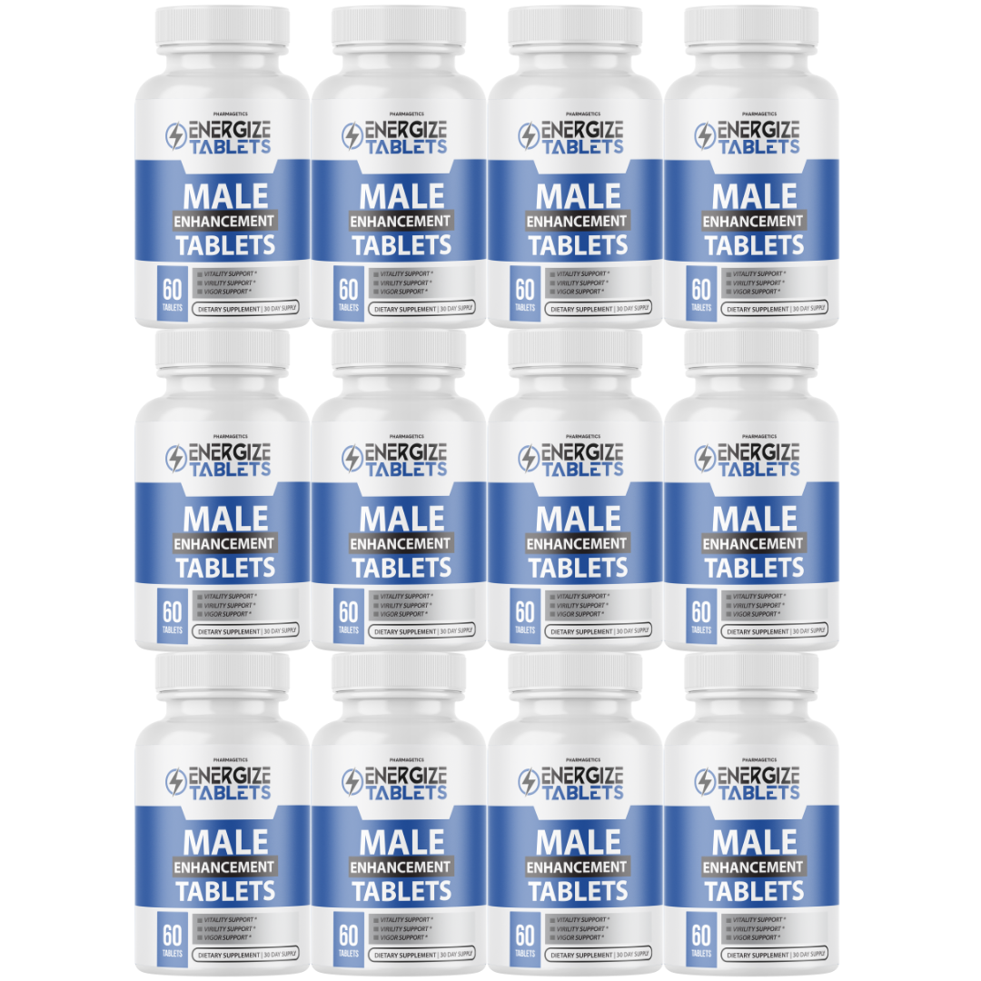 Energize Male Tablets, Tablets to Support Vitality and Virility - 12 Bottles