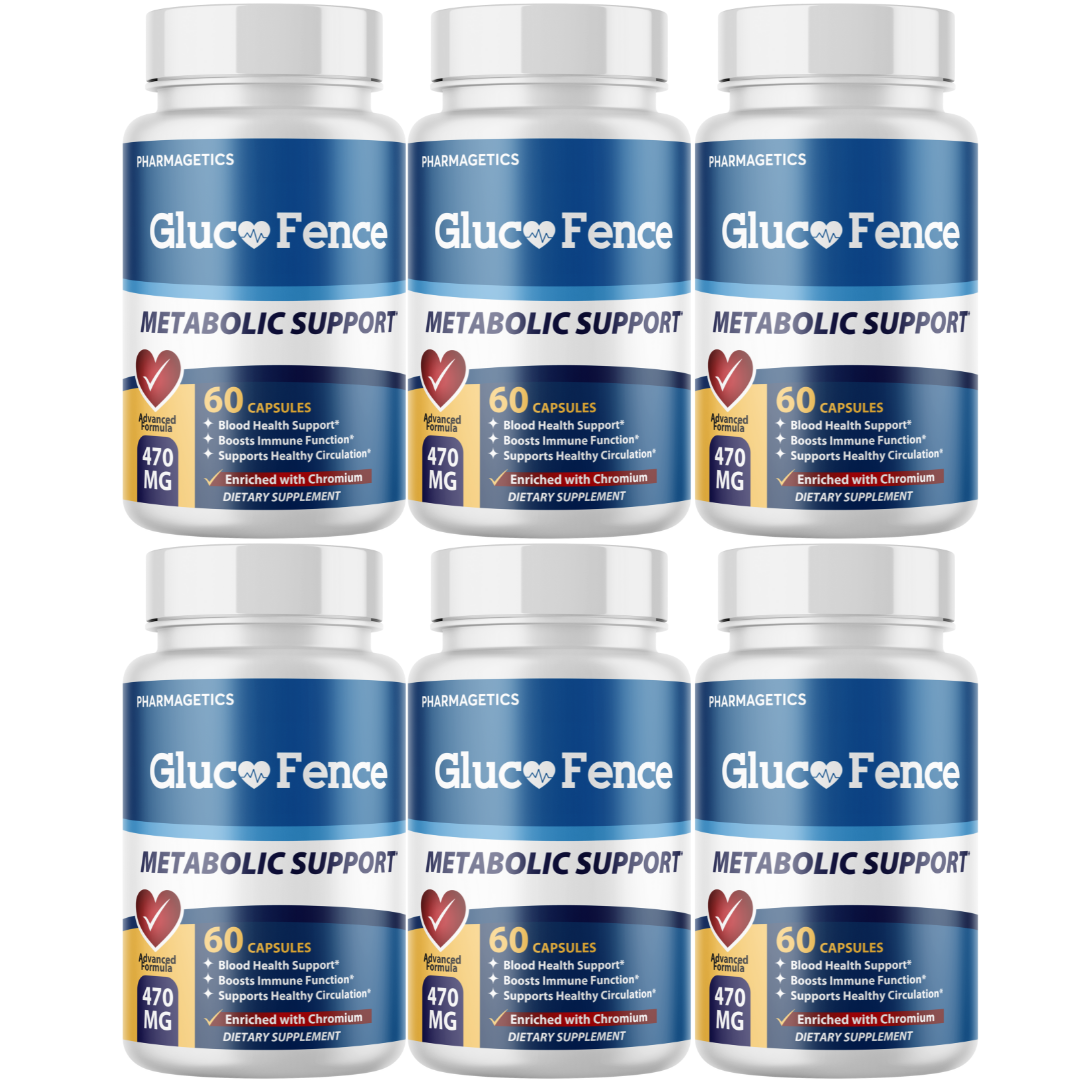 GlucoFence Metabolic Support and Blood Health Support 6 Bottles 360 Capsules